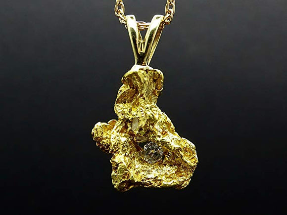 Gold Nugget Necklack (.9 oz)