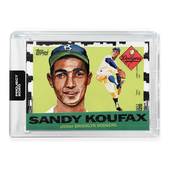 Topps PROJECT 2020 Card #2 - 1955 Sandy Koufax by Jacob Rochester - Print Run: 1,135